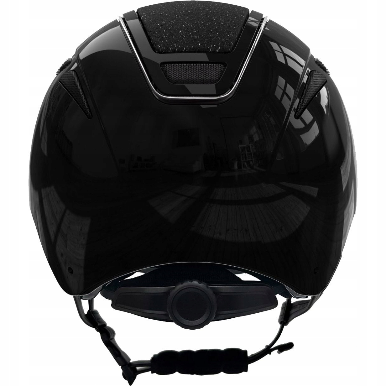 Kask jeździecki Elite, lakierowany czarny, 53-55 cm, Covalliero, C.A-323054 - obrazek 4