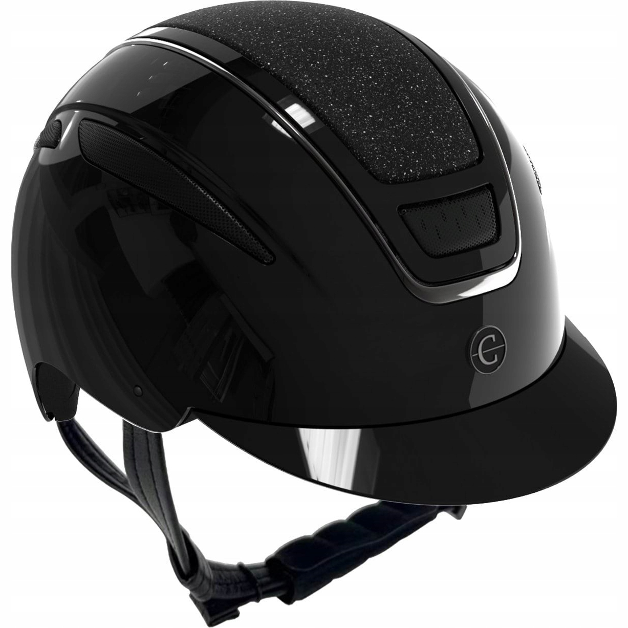 Kask jeździecki Elite, lakierowany czarny, 53-55 cm, Covalliero, C.A-323054 - obrazek 3