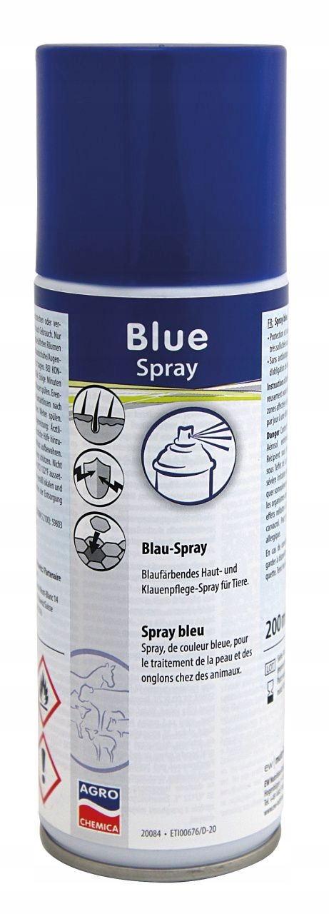 Spray niebieski na rany Kerbl Blue Spray 400 ml do skóry, kopyt i racic - obrazek 3