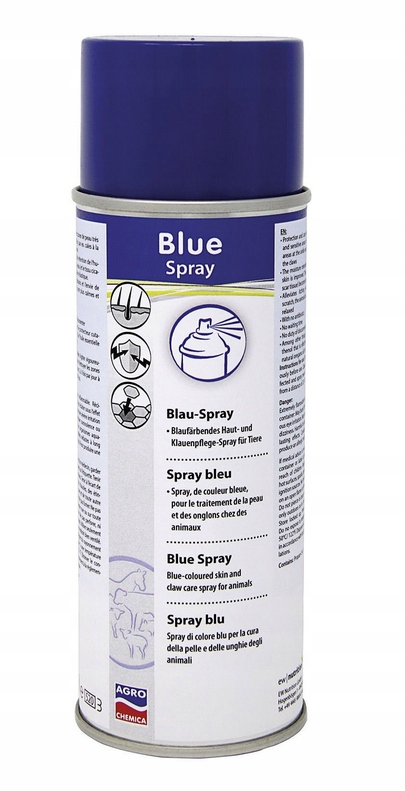 Spray niebieski na rany Kerbl Blue Spray 400 ml do skóry, kopyt i racic - obrazek 2